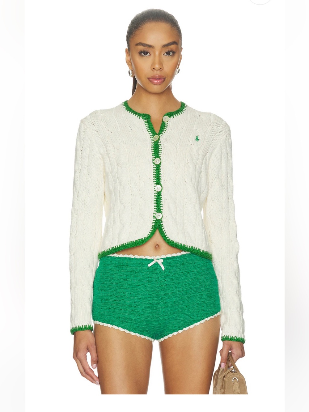 POLO RALPH LAUREN - Cropped Cable-Knit Cardigan